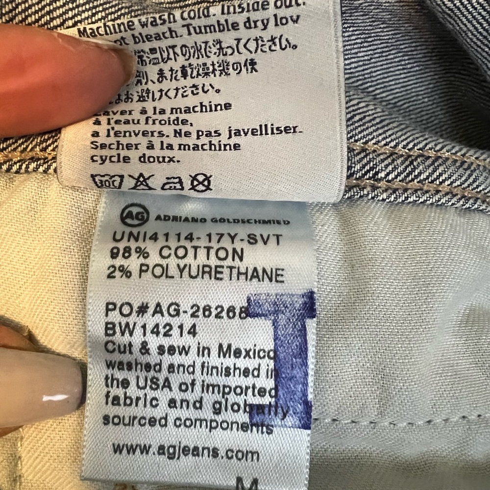 AG Jeans Adriano Goldschmied 17 Year Grouge Boyfriend Denim Jacket M - Picture 10 of 10